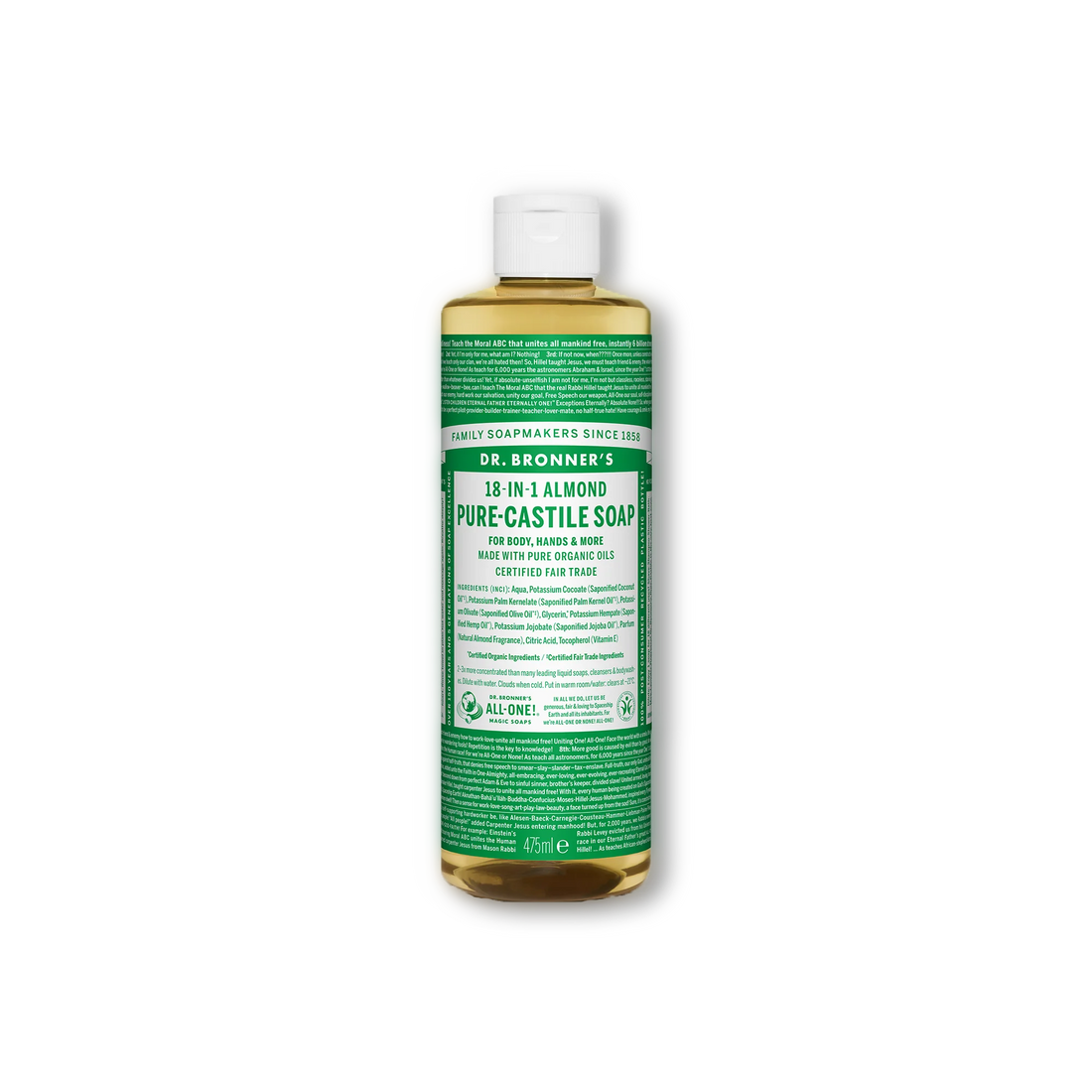 Pure Castile Liquid Soap - 475ml Dr Bronner&