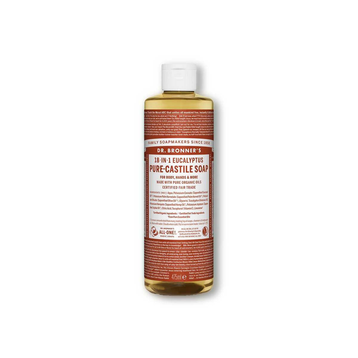 Pure Castile Liquid Soap - 475ml Dr Bronner&