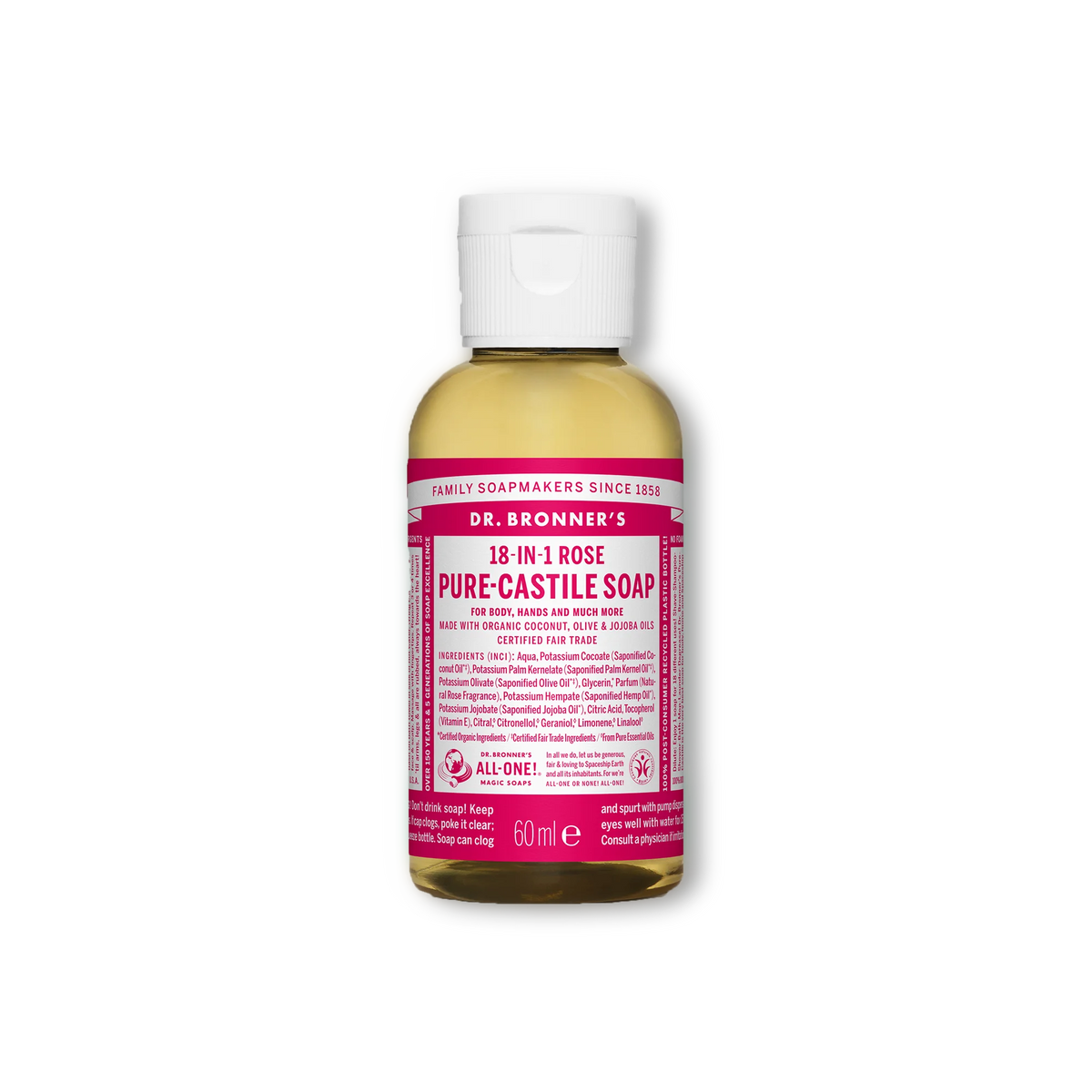 Pure Castile Liquid Soap - 60ml Dr Bronner&